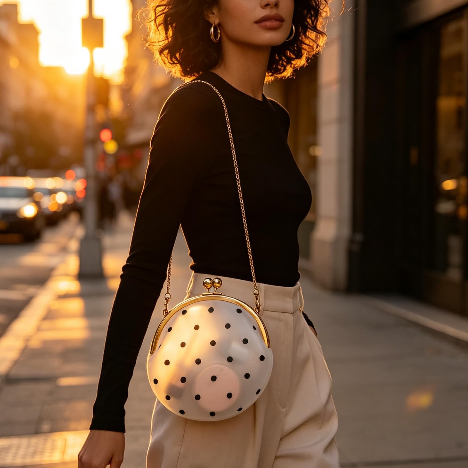 Bolso cruzado redondo