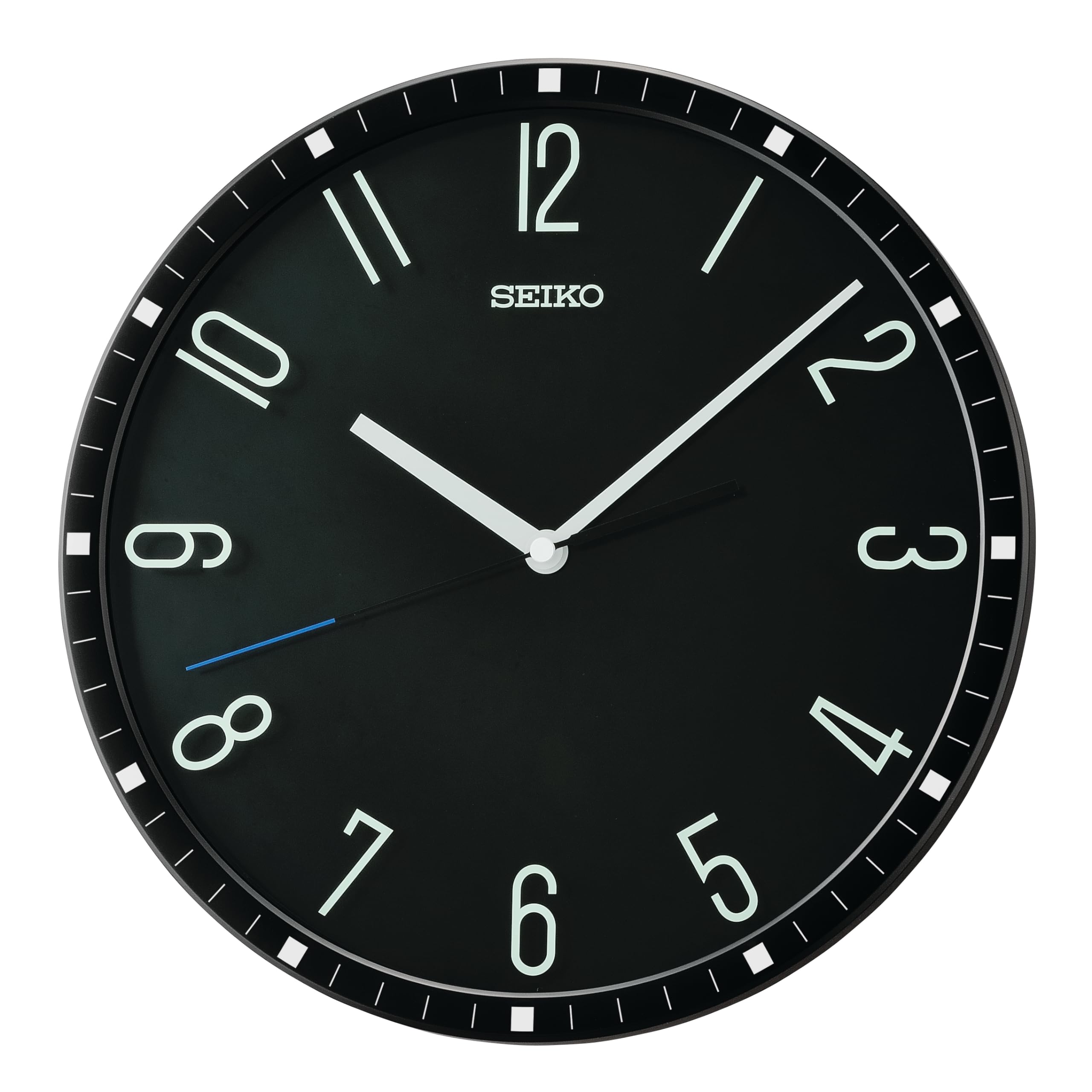 Amazon.com: SEIKO QXA818KRH Glass Printed Non Ticking Wall Clock