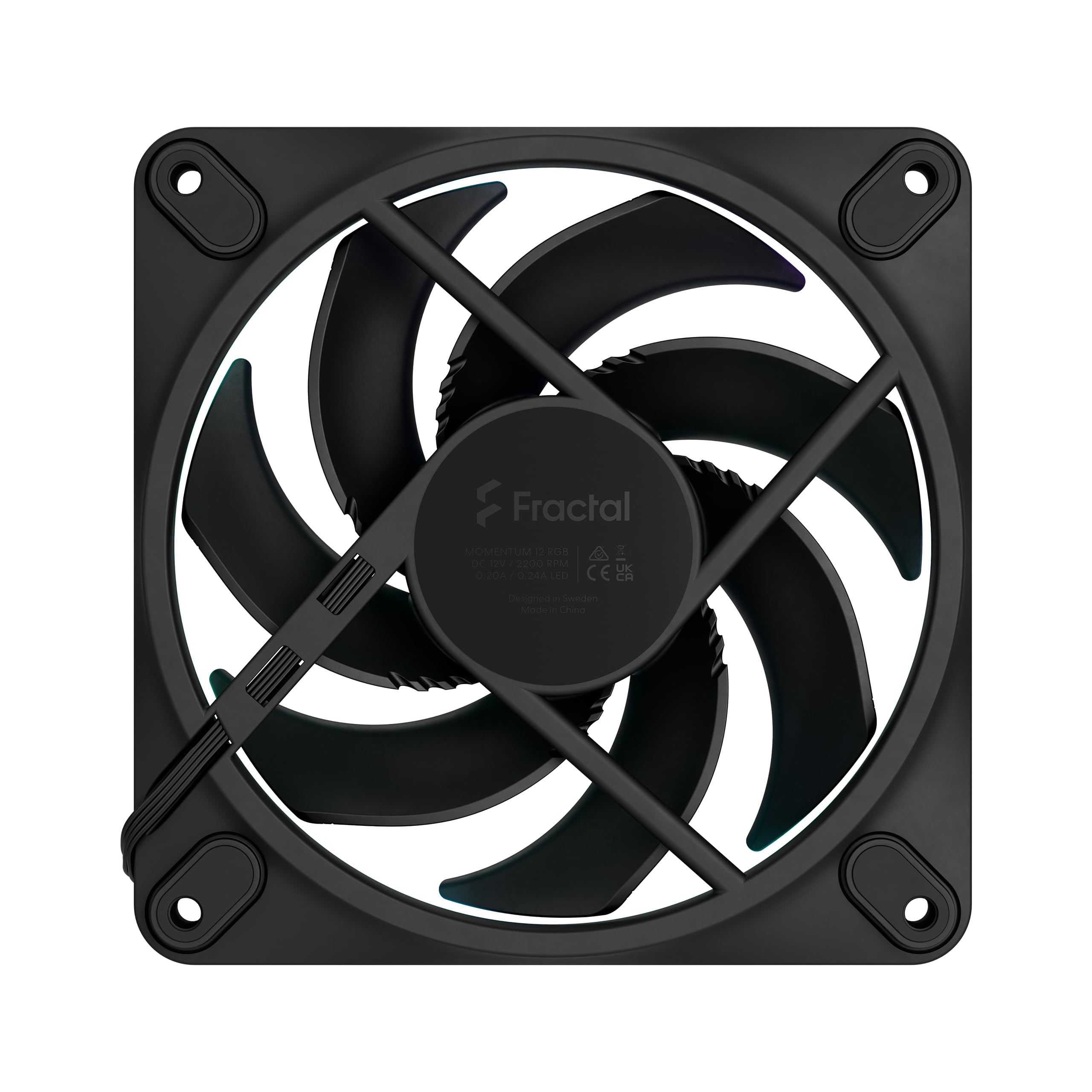 Fractal Design Momentum 12 RGB - Quiet PC Case Fan - 120mm - ARGB