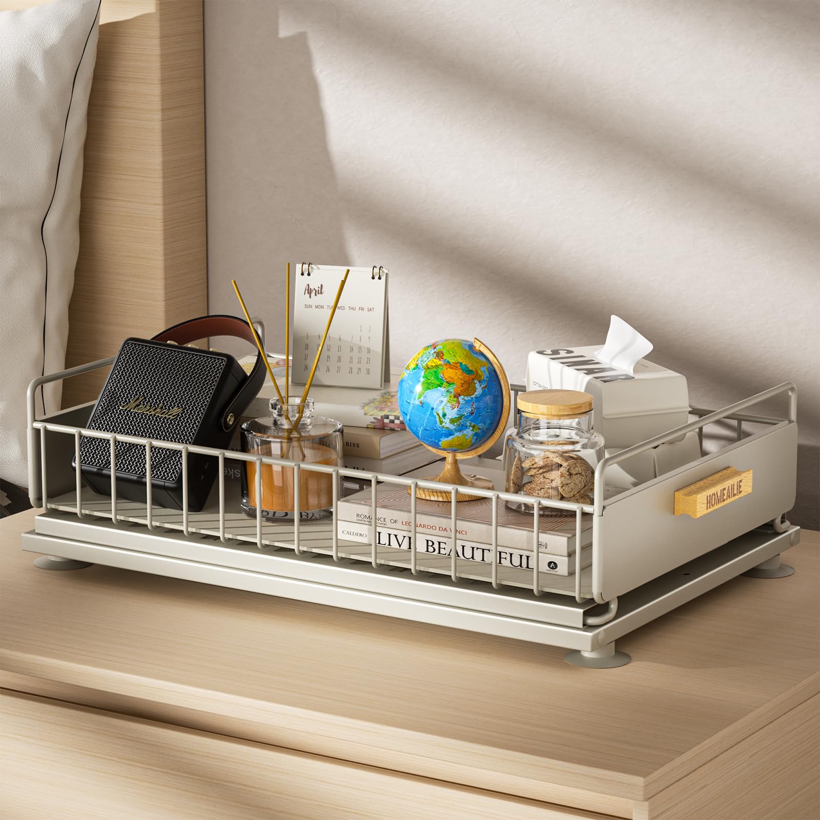 Organizador negro de 2 piezas para debajo del fregadero, reducción de ruido, extraíble de doble pista, metal, para cocina, baño, multiescenario, gris