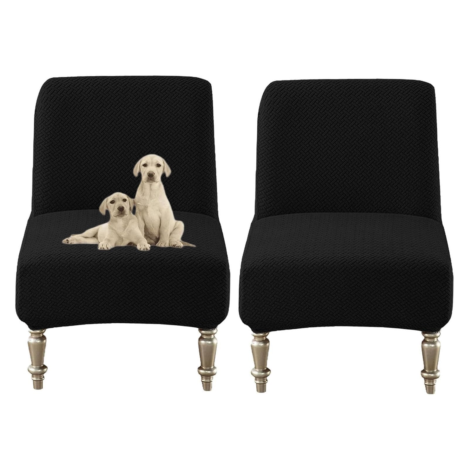 Housse extensible chaise sans accoudoir lot de 2 pour rénover et protéger un salon