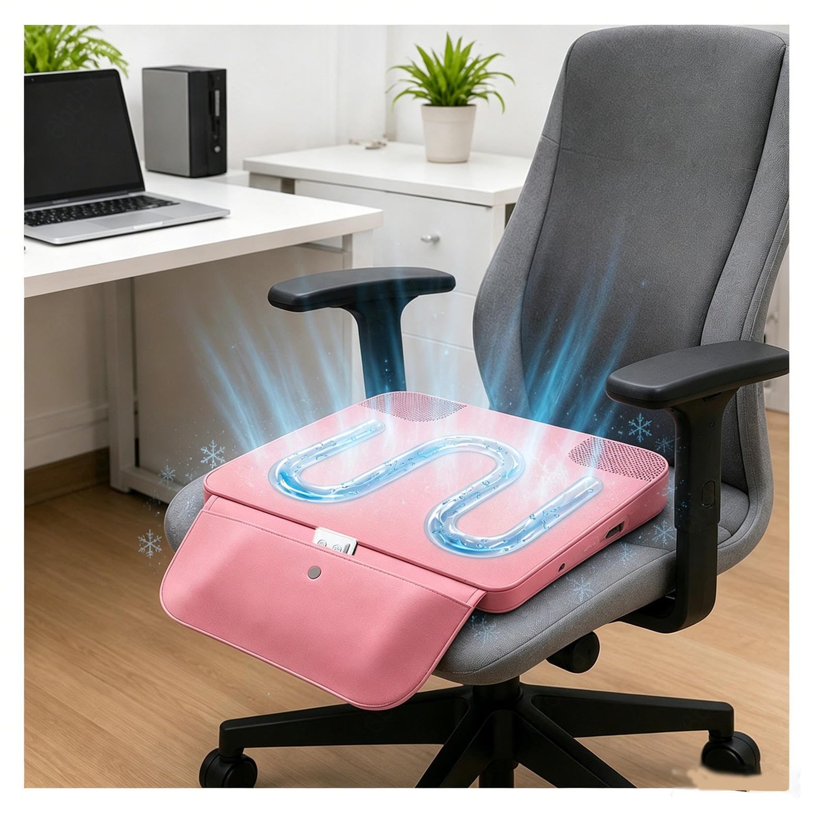 Rongyewxae Liquid Cooling Car Seat Pad, Easy to carry Car Seat Cooler Pad, Easy Charge Cooling Pad Perfect for Vehicles,Offices,And Outdoors,Red