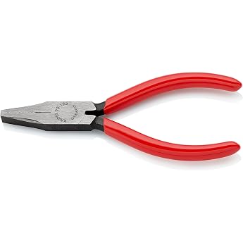 Knipex 20 01 125 Flat Nose Pliers black atramentized plastic coated 125 mm