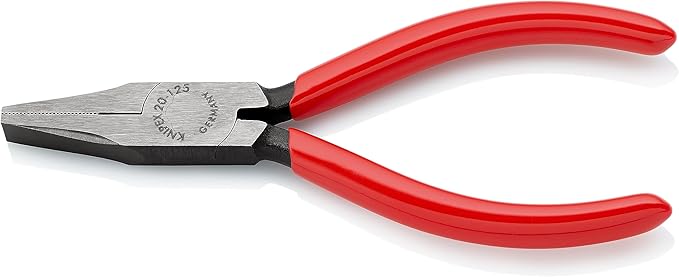 Knipex 20 01 125 Flat Nose Pliers black atramentized plastic coated 125 mm