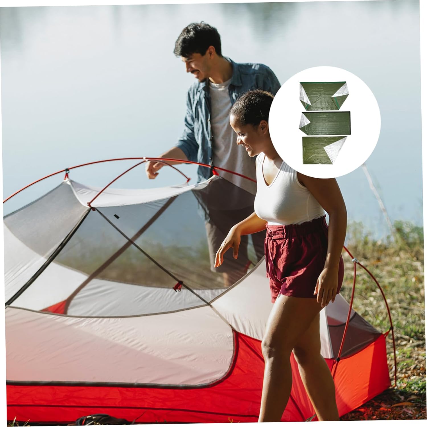 Abaodam Thermal Emergency Survival Sack Portable Lightweight Pe Insulated Blanket for Outdoor Activities Essential Gear for Camping and Emergency Situations