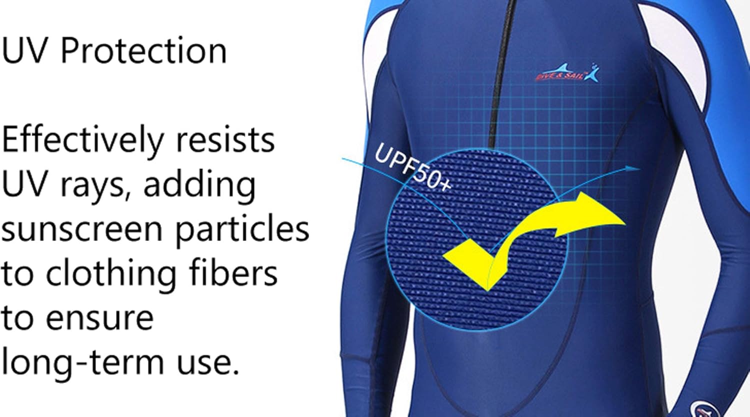 BIKMAN Men Diving Swimming Suits Long Sleeve Snorkling One-Piece Swimsuit