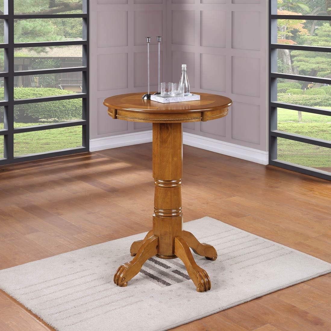 Boraam Florence Pub Table, 42-Inch, Oak
