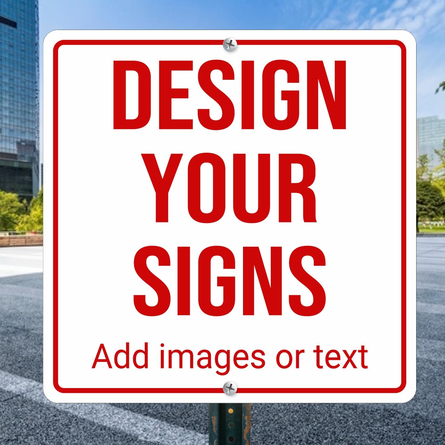 Custom Metal Sign - 18X18 Inch Durable 0.04 Aluminum Personalized Outdoor Sign for Lawn, Business, or Garden