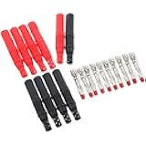 10 Pcs 4mm Banana Plug 10 Pcs Insulated Safety Shrouded Connectors Power Accessories for Multimeter Test Leads Ends Probes Adapters