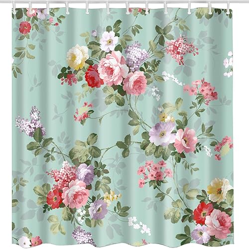 Red And Pink Shower Curtains Amazon Com