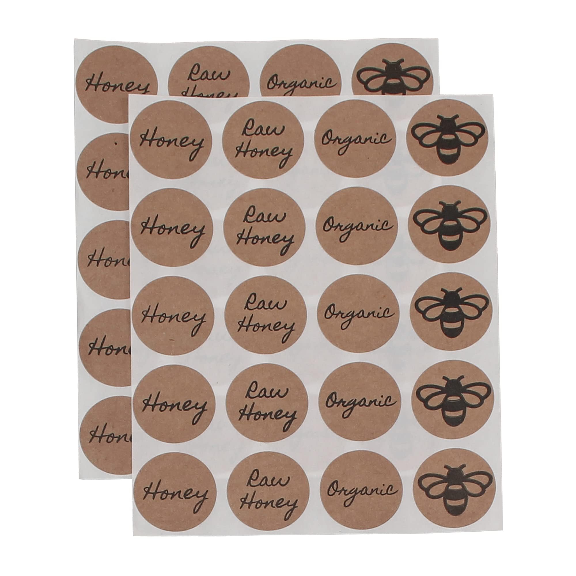 ChromaLabel 1 Inch Kraft Dot Labels on Sheets, 1080 Stickers per Pack, Honey Variety Pack