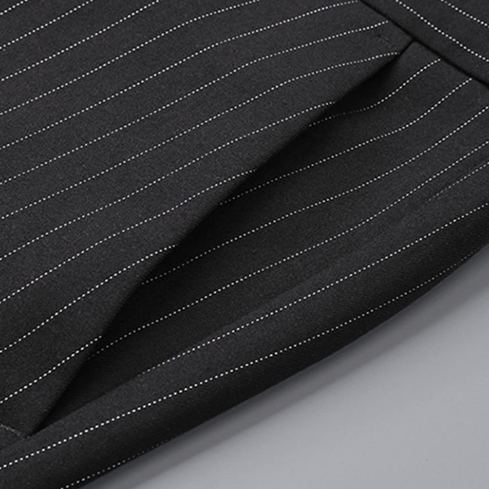 Pantalon fuselé décontracté à rayures fines et infroissables pour homme Pantalon de costume léger d'affaires