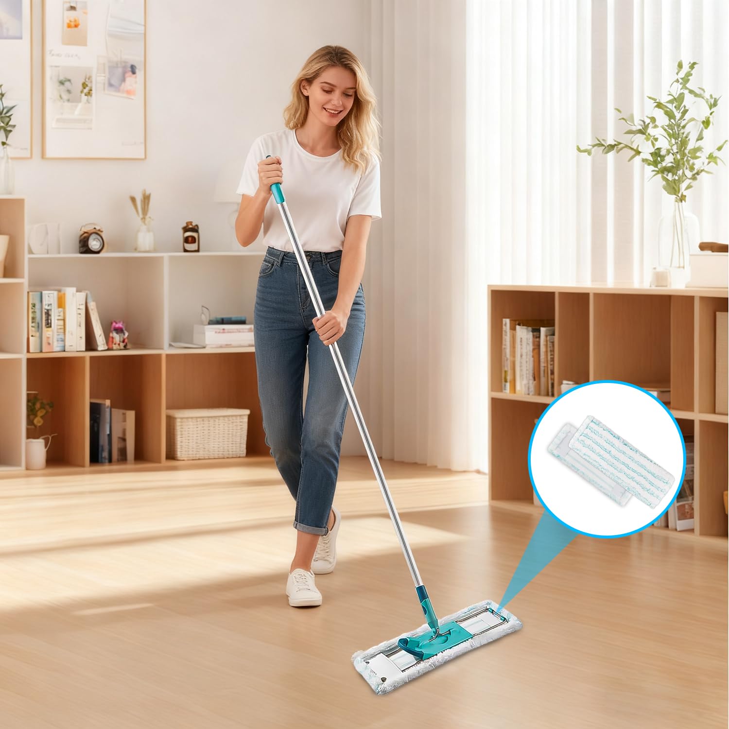 Juego de 3 Fundas de Repuesto para Limpiaparabrisas,Repuesto para Leifheit Profi XL,Microfibra Recambio para Leifheit Profi XL para Todo Tipo de Suelos