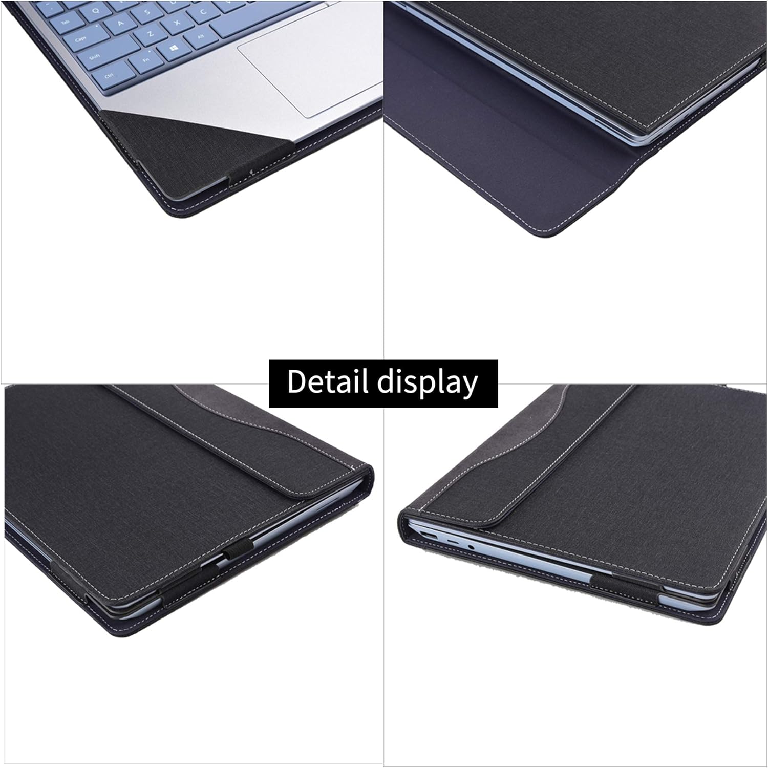 Case for Microsoft Surface Laptop 5 13.5 inch, Laptop Cover with Bracket，Anti Falling and Anti-Skid Case, (Dark Grey)
