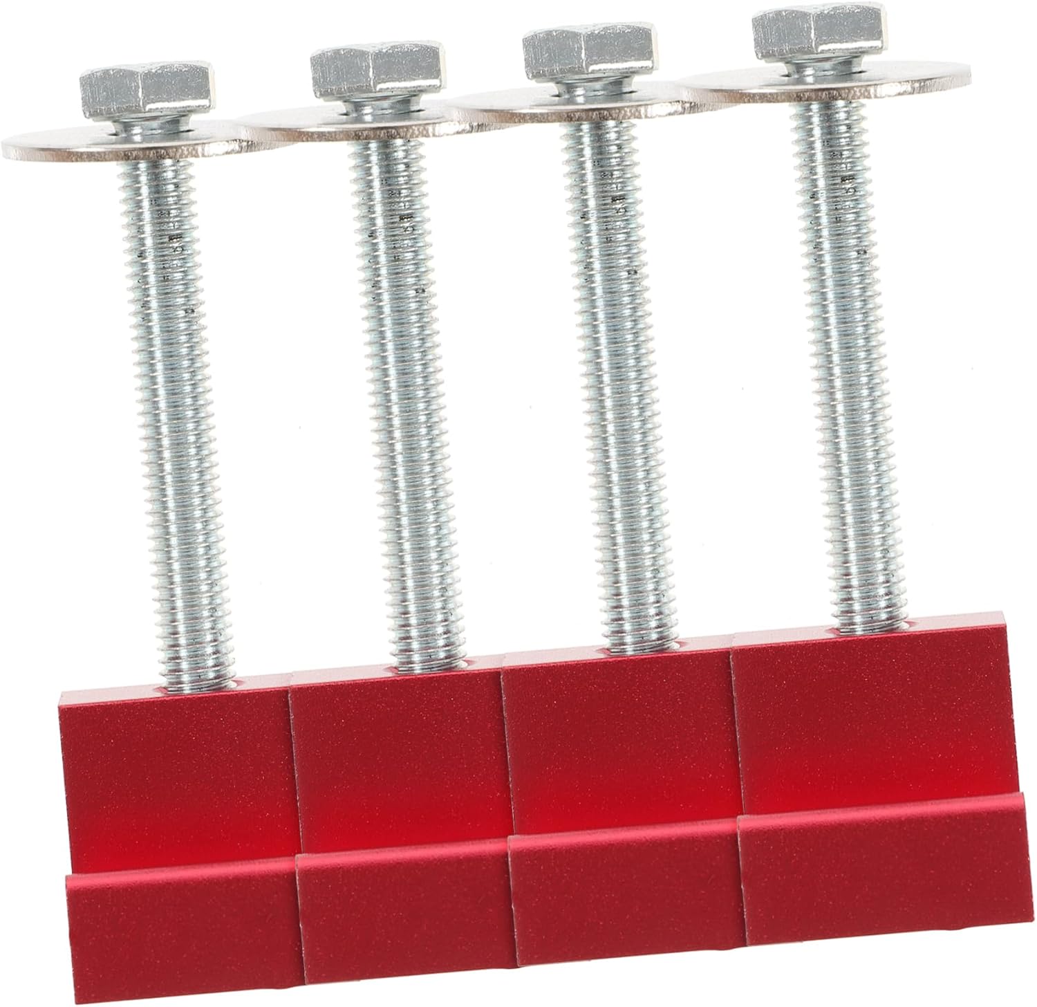 Housoutil 4pcs Aluminum Tool Box Mounting Clamps Kit Heavy Duty Pickup Truck j Hooks for Secure Tool Box Installation and Easy to Use for Cargo Tie-Down Applications