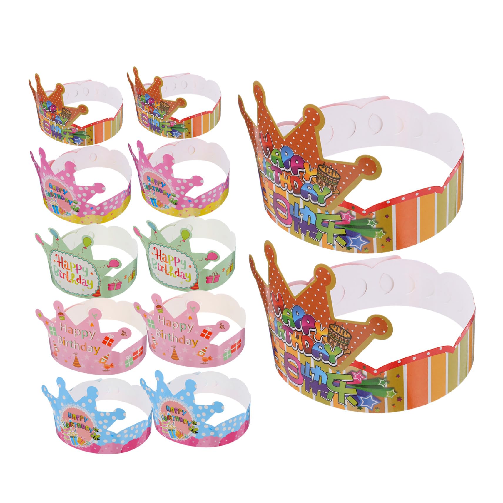 100 Stück Teiliges Papier Bunte Geburtstagskopfbedeckungen für Jungen und Mädchen Leichte Partydekorationen Vielseitige Kindergeburtstags Accessoires Einfache Handhabung für