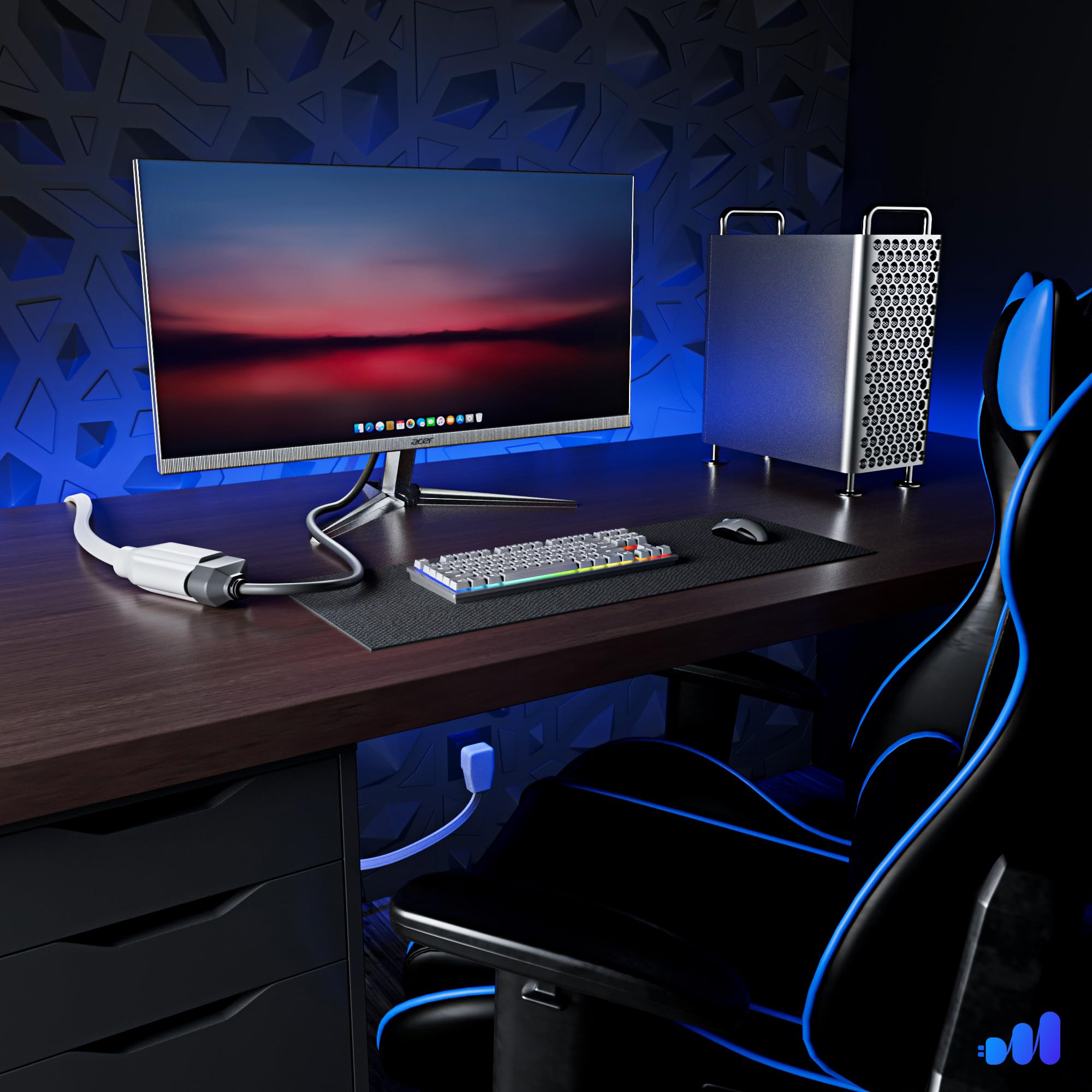 Maximm - Cavo Di Prolunga Ad Alta Resistenza (12 Piedi), Cavo Piatto A 3 Pin, Cavo Di Alimentazione Da 14 AWG, Certificato UL (bianco - Foto 8