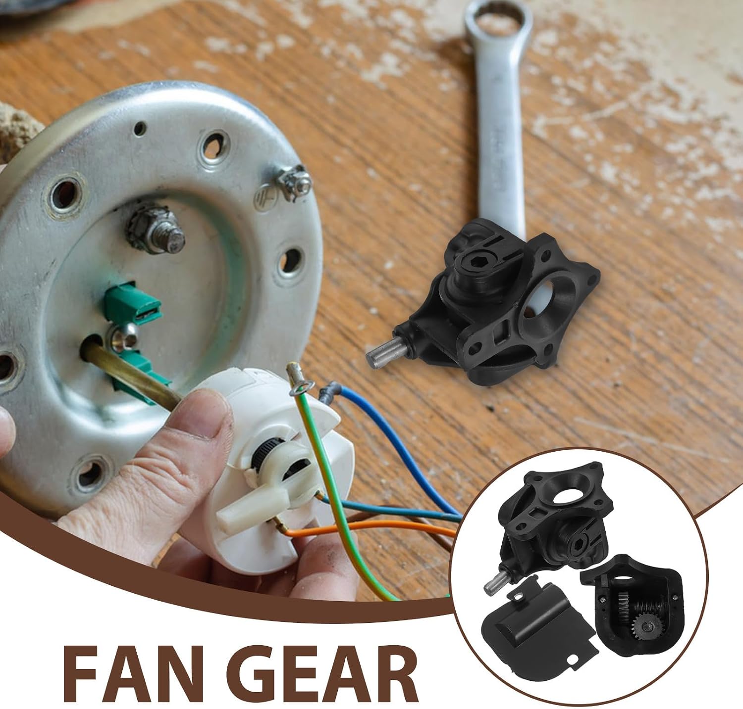 Electric Fan Gear Box Replacement Part Black Plastic Oscillating | High Efficiency Transmission, Precision Design, Wear Resistant, User-friendly Operation