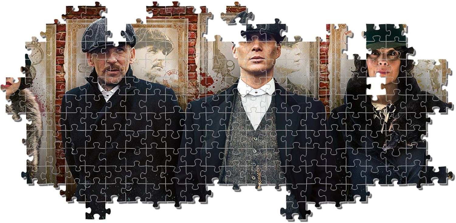 Clementoni - 39567 - Collection Puzzle Panorama - Peaky Blinders - 1000 Pieces - Made in Italy - Jigsaw Puzzles for Adult - Jigsaw Puzzles Netflix