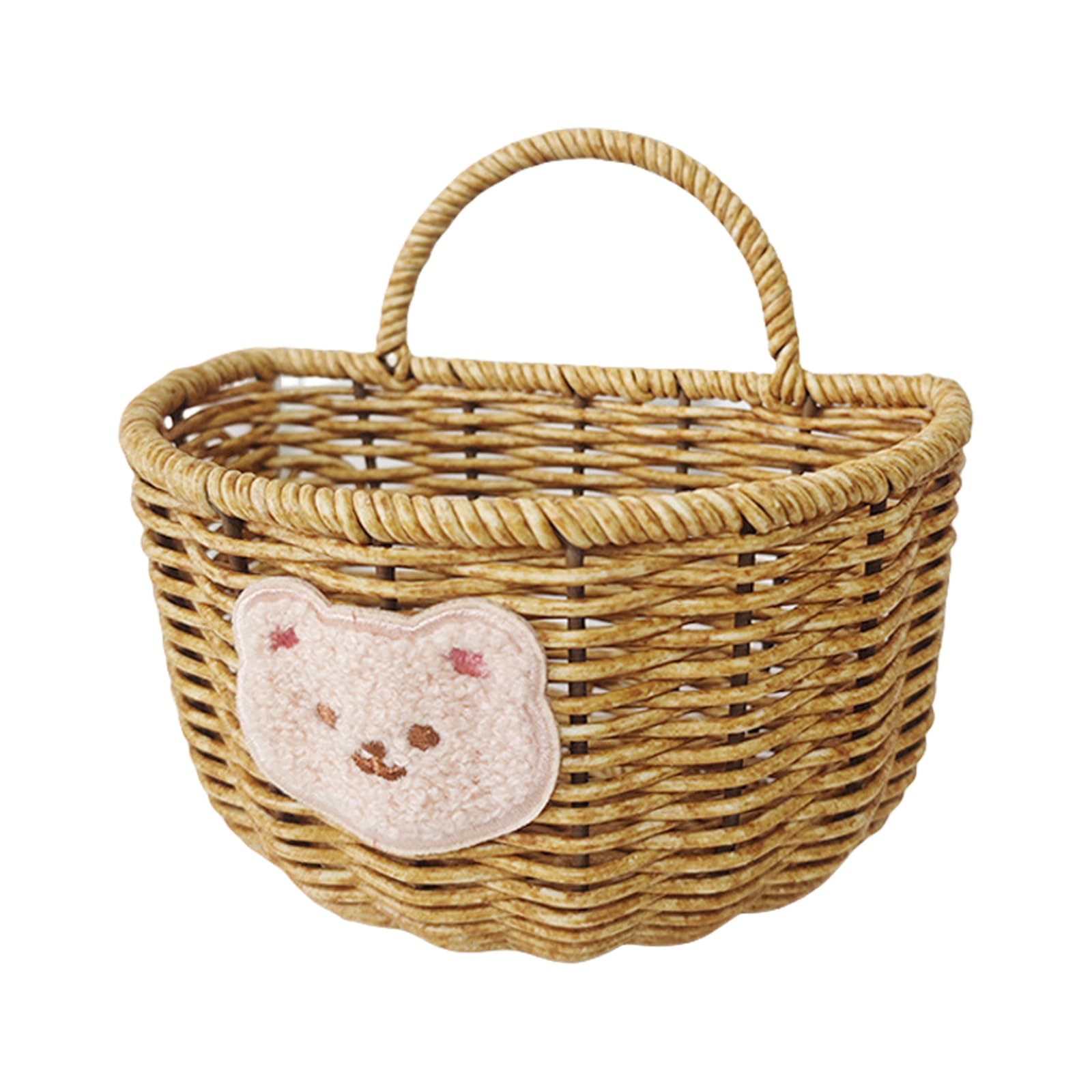 Jazuaiao Faux Rattan Organizers Basket Versatile Faux Rattan Makeup Organizers Kitchen Baskets for Modern Homes Decors Makeup