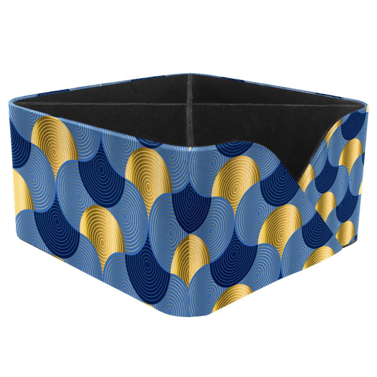 KengjuTesu Blue Sea Water Wave Desktop Organizer Pen Holder, Rectangular Pencil Cup for Office, Study and Makeup Stations