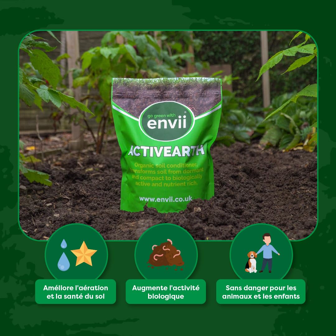 Envii Activearth - Activateur Sol et Conditionneur - Améliore l'état du Sol - Couvre 60m2