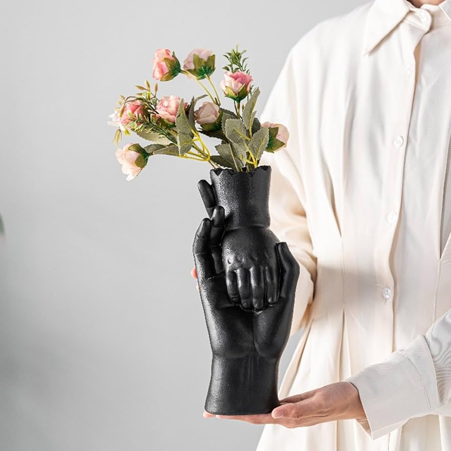 Amazon.co.jp: 花用セラミック花瓶、手花瓶,ハンドジェスチャー