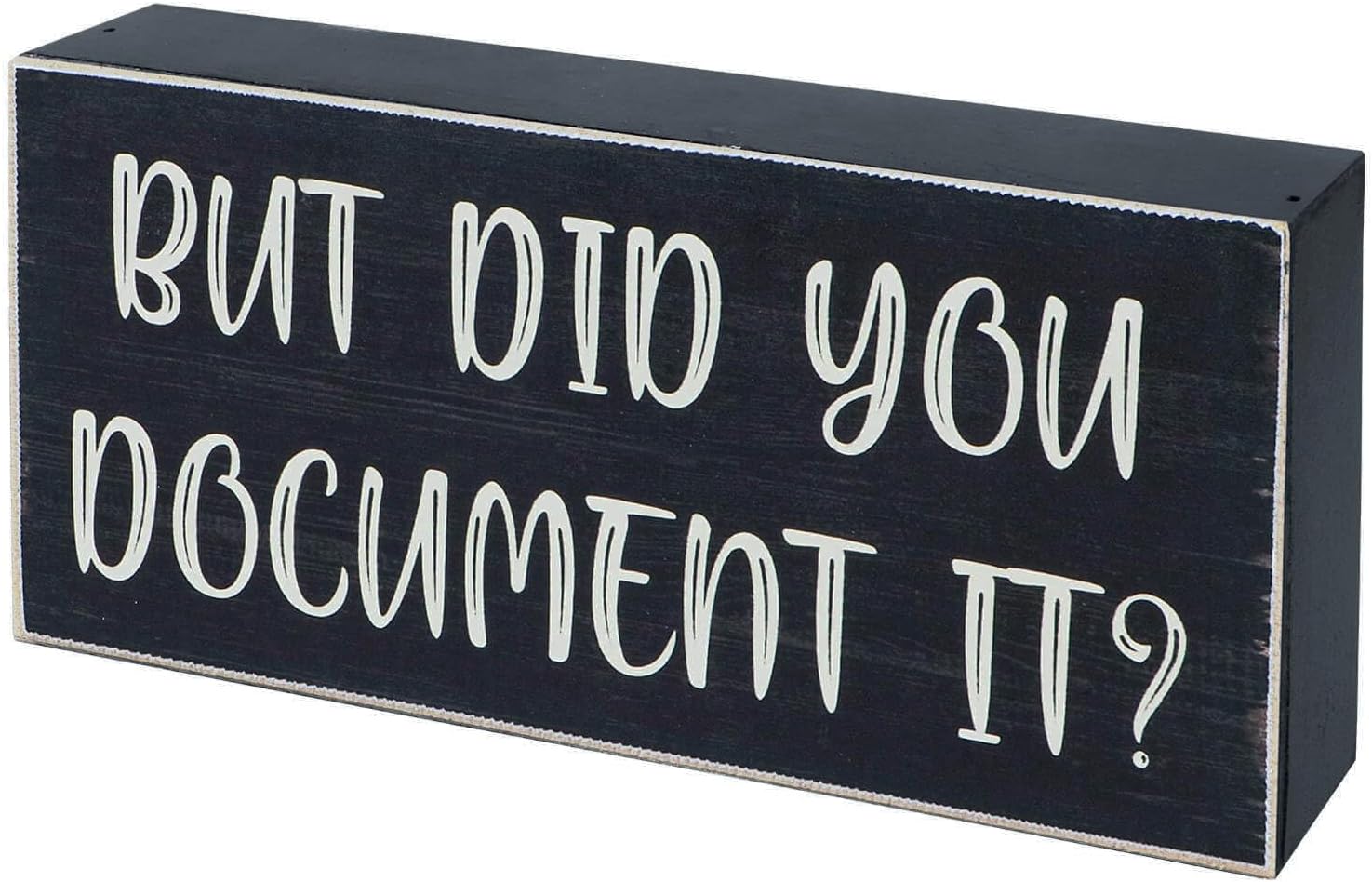 Esur Home Office Cubicle Desk Decor, Motivational Farmhouse Shelf Decorations Wooden Sign, Cute Desk Accessories for Women - It's A Good Day To Have A Good Day+But Did You Document It?