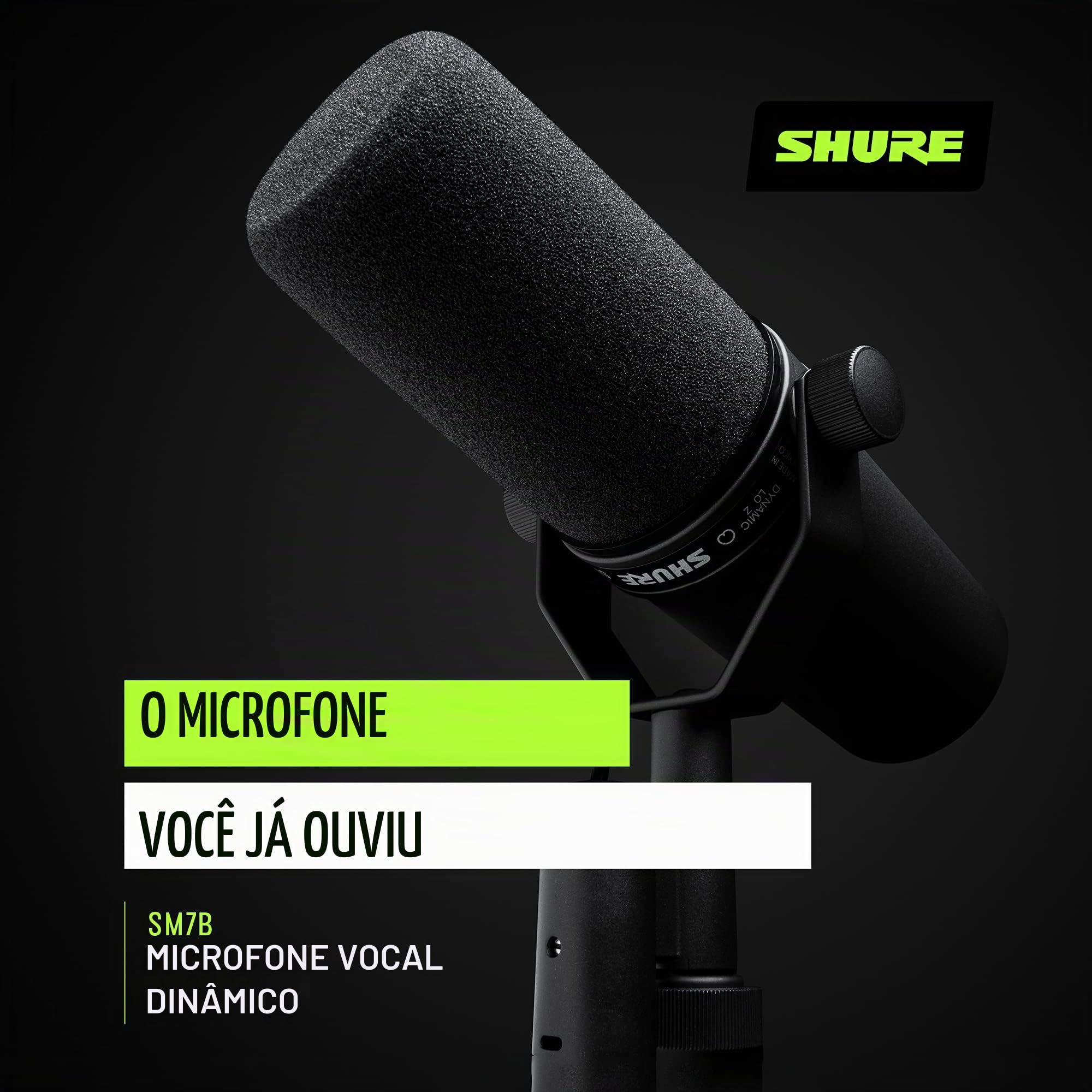 Shure SM7B Microfone Dinâmico Cardióide para Estúdio : Amazon.com