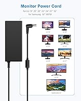 Vista 2 de for LG Monitor Power Cord 19V Power Supply for LG Electronics 19" 20" 22" 23" 24" 27" 32" LED LCD HD TV Widescreen AC Adapter Replacement, 8.85ft