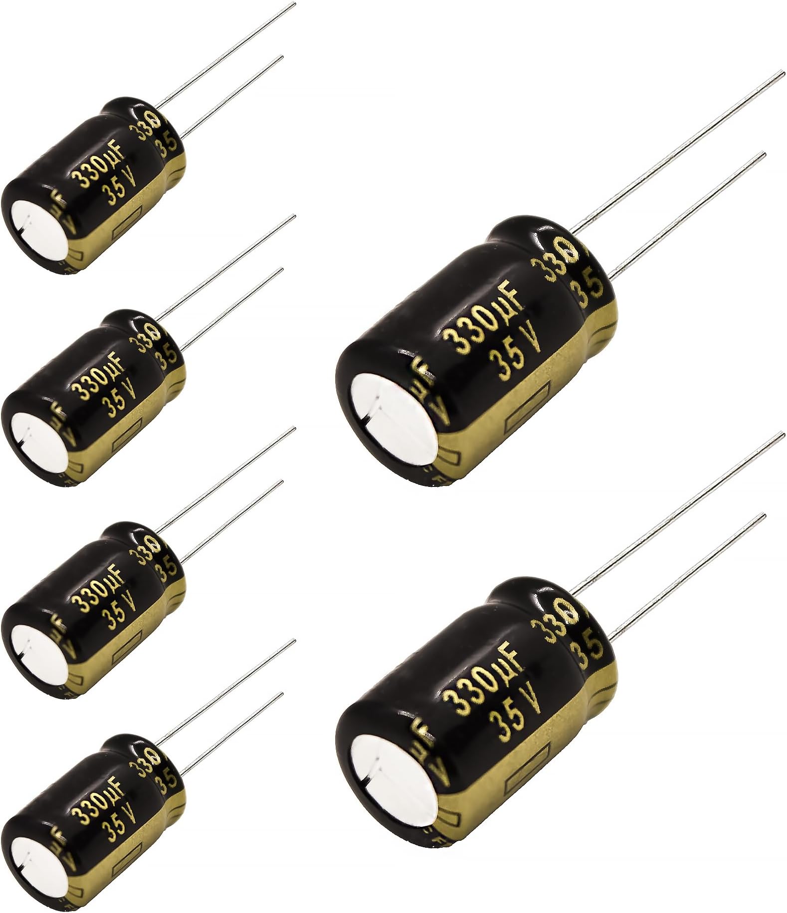 Replacement for 6 pcs Panasonic FM Series Capacitors 35V 330uf Low Impedance