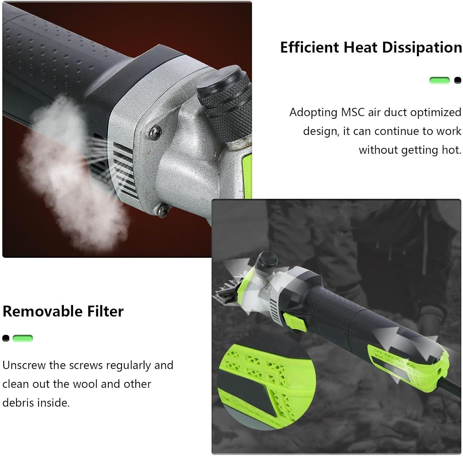 Sheep Shears 850W, 2400RPM Farm Livestock Shearing Machine with 6 Speed, Animal Grooming Clippers