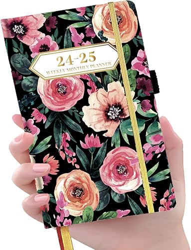 Ymumuda 2024 Pocket Planner, Weekly Monthly Planner 2024, JAN.2024 to DEC.2024, 6.4×4", Mini Size for Purse, Easy to Carry, Durable Tight Binding,