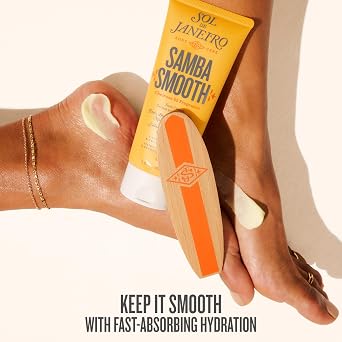 Sol de Janeiro Samba Smooth Foot Cream | Includes Smoothing Board and Foot Cream, Non-Slip, Smoothing, Hydrating Cream, Exfoliating Set, Cruelty-Free, Vegan Friendly