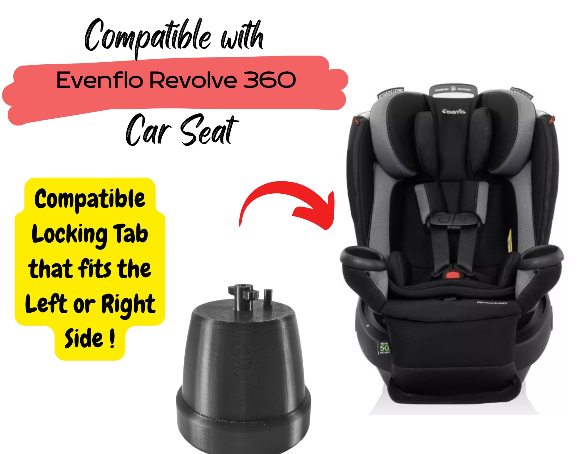 Amazon.com: Cup Holder Replacement for Evenflo Revolve 360 Car Seat (Single  1 Cup Holder) : Baby