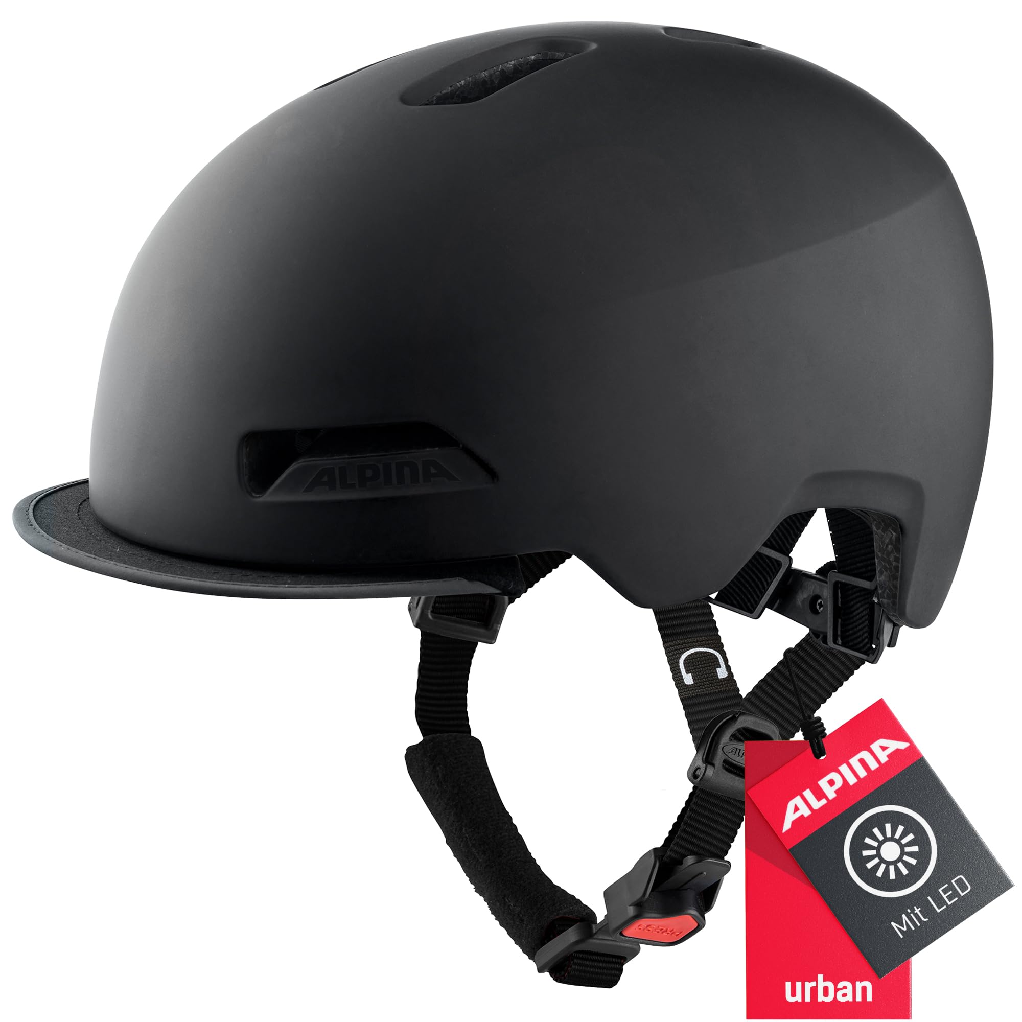 ALPINA BROOKLYN ヘルメット 黒 57-62cm Alpina Unisex's BROOKLYN Helmet, Black matt, 57-61 cm: Buy Online