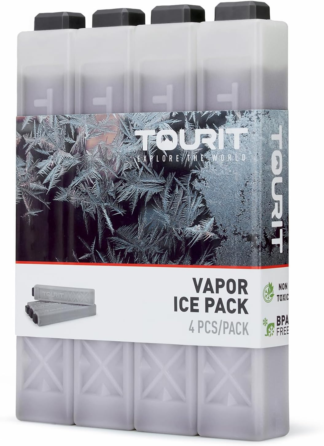 TOURIT Ice Packs for Coolers Reusable Long Lasting Freezer Packs for Lunch Bags/Boxes, Cooler Backpack