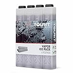 TOURIT Ice Packs for Coolers Reusable Long Lasting Freezer Packs for Lunch Bags/Boxes, Cooler Backpack, Camping, Beach, Picnics, Fishing and More (Set of 4, Cola Color)