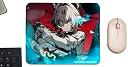 Credit Printing & Merchandise | Honkai Star Rail | HSR | XXL Mouse Pad (280 x 580 x 3 mm) / Small Mouse pad (220 x 175 x 3 mm) Gaming, Office, Personal Use | Fanmade (Feixiao, S) gallery image