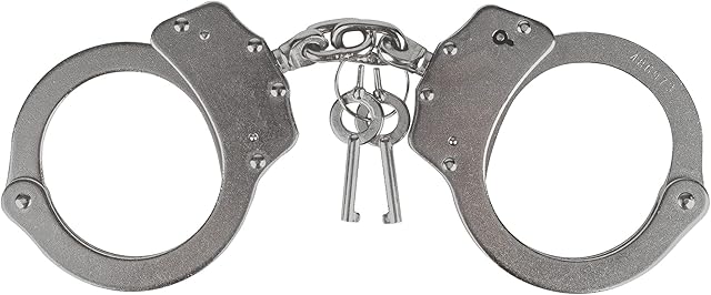 Viper TACTICAL Professional Heavy Duty Police Handcuffs Nickel Plated Steel with 2 Keys Individually Serial Numbered