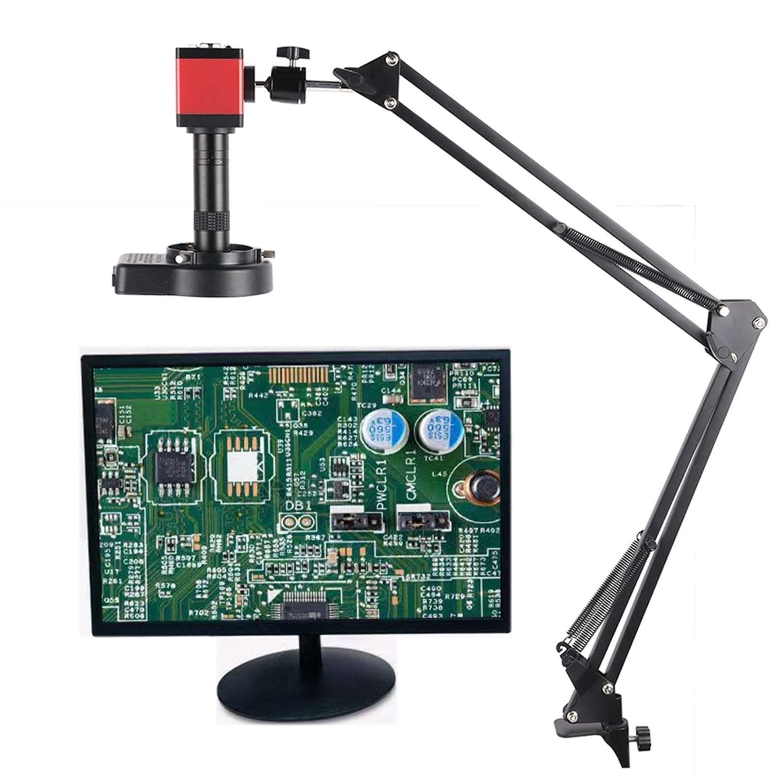 Microscopio Digital Industrial 4K 1080P For Soldar, Cámara HDMI VGA De 13MP, Zoom 1-150X, Lupa Lente Montaje C, Reparación HD NíTido Y Preciso