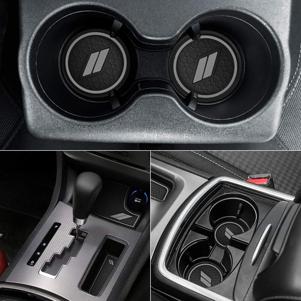 Auovo Anti dust Mats for Charger 2021 2020 2018 2017-2015 Accessories Custom Fit Cup Holder Liners Mats(6pcs/Set,Grey) image 2