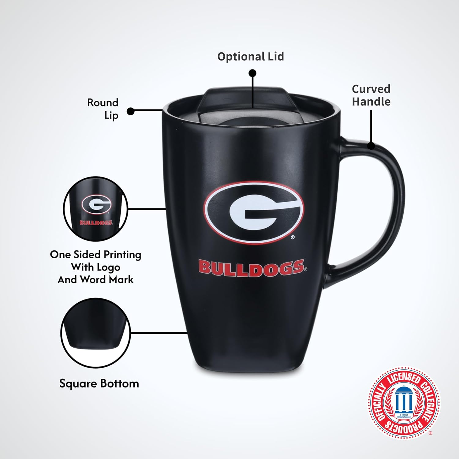 The Memory Company Officially Licensed NCAA - University of Georgia 15oz Square Mug with Logo - Image 6