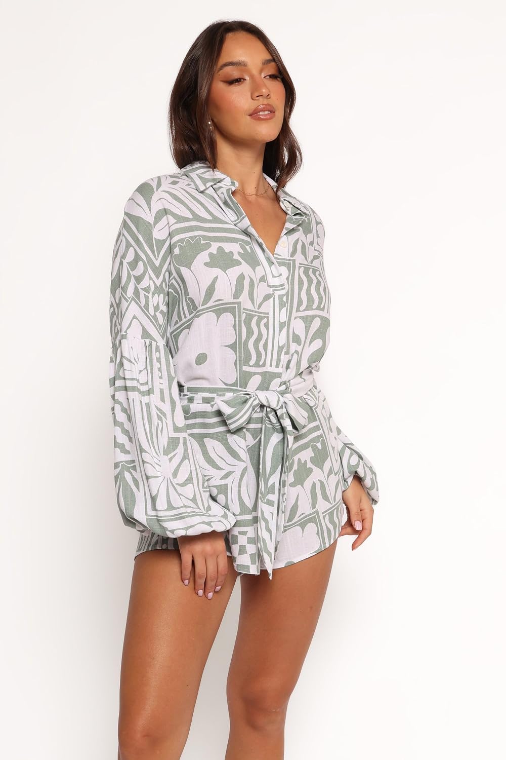 Petal & Pup Women's Tansy-playsuit-sage-print