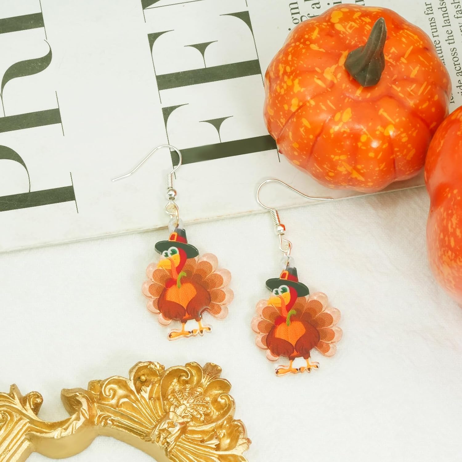 Fall Earrings Crystal Maple Leaf Earring for Women Orange Autumn Maple Leaves Thanksgiving Earrings Drop Dangle Statement Prom Party Jewelry Accessories - Image 6