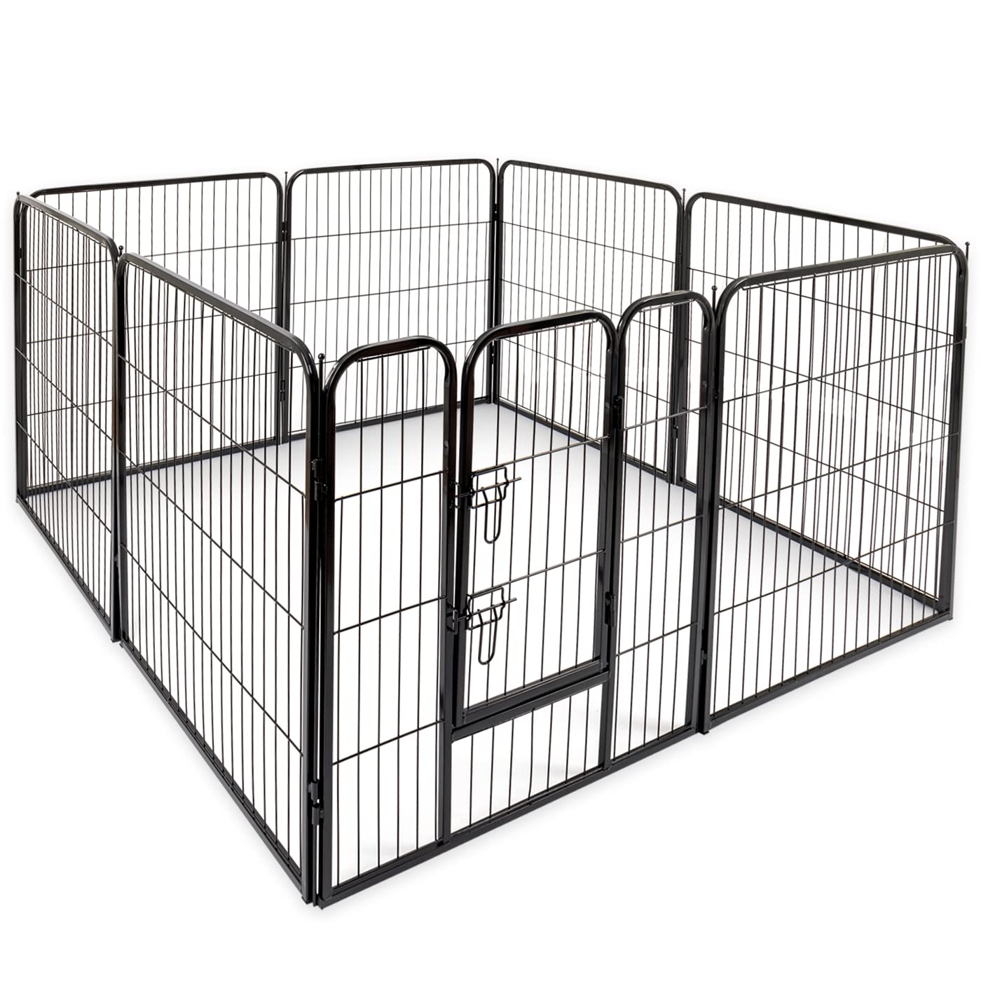 VOSS.PET Freilaufgehege XL Welpenauslauf, 81x78cm, individuell aufbaubar, Welpengitter, mit Tür, Innen- und Außenbereich, Hundelaufstall, Hunde, Welpen, Kleintier
