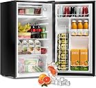 3.2 Cu. Ft. Energy-Efficient Mini Fridge with Freezer, Silver