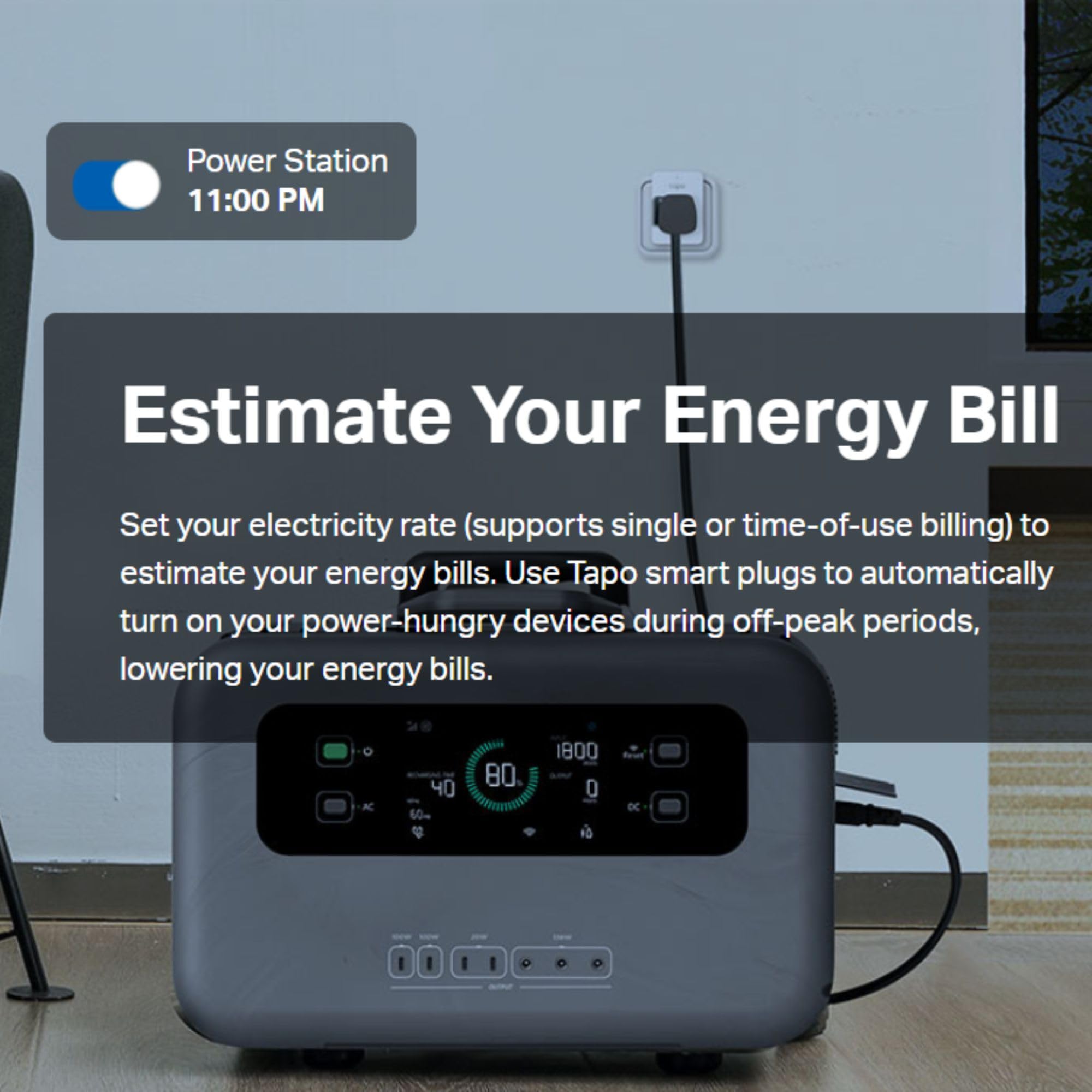 Tapo P110MA Smart Plug, Matter Certified Energy Monitoring, Alexa plug, Smart Home, Voice Control, Remote Control - Image 3