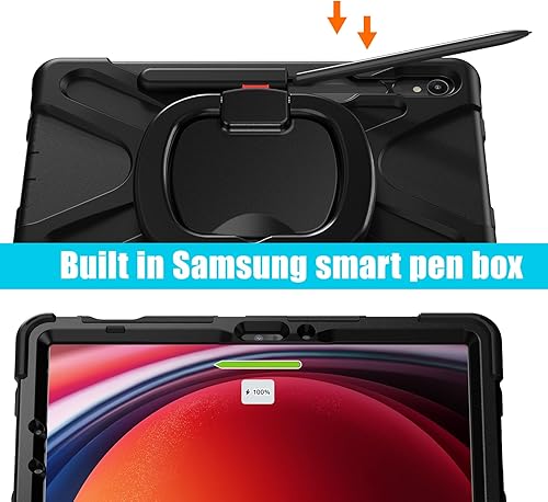 Miniatura 6 de YZBYFON Funda para Samsung Galaxy Tab S9 UltraS8 Ultra, resistente, resistente, grado militar, a prueba de golpes, con rotación de 360, función