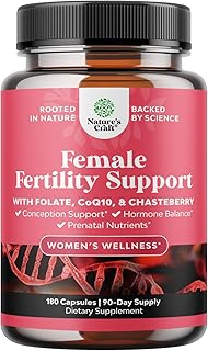 Fertility Supplement for Women with Prenatal Multivitamins - Female Fertility Support with Prenatal Choline Inositol Folate Chasteberry and CoQ10 Fertility Blend for Women to Promote Faster Conception